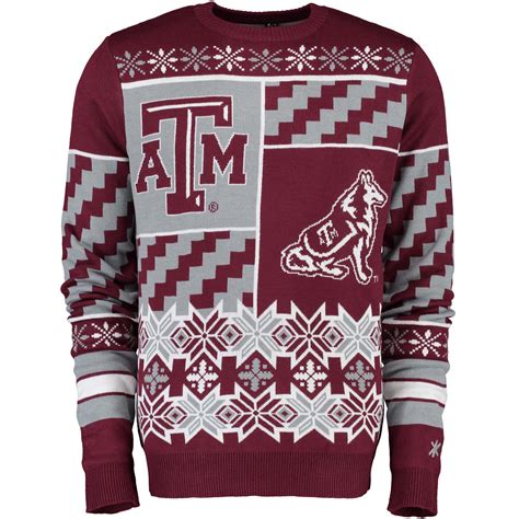 Klew Texas A&M Aggies Maroon Thematic Ugly Sweater