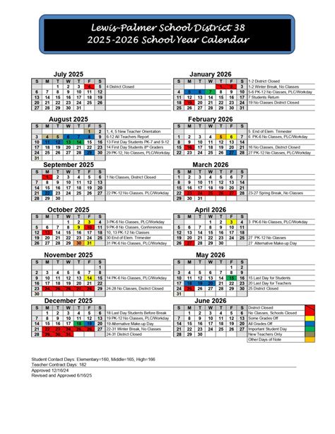 Lewis-Palmer School Calendar 25-26 Revised [pdf] - EduCounty