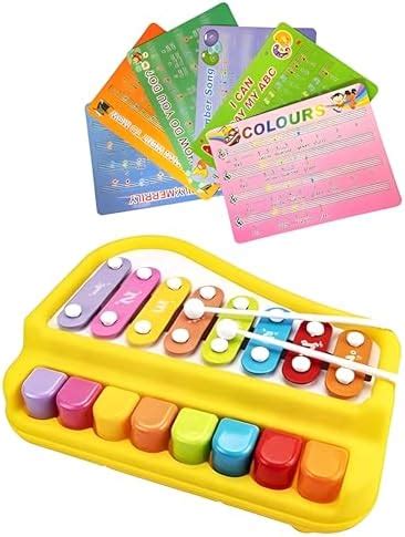 Buy Fun Express 2 in 1 Baby Piano Xylophone Toy - 8 Multicolored Key ...