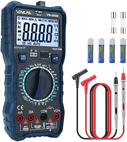 VENLAB Digital Multimeter, Pocket Voltmeter Ammeter Ohmmeter with 2 ...