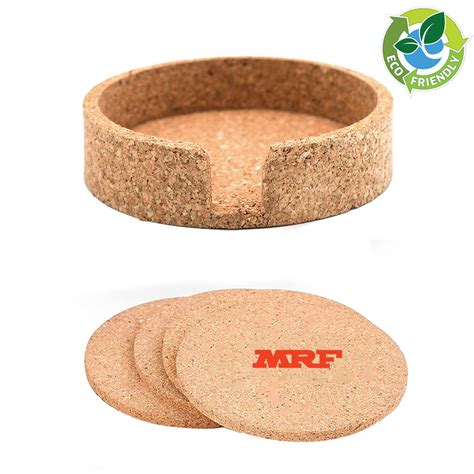 Cork Coaster Set - Set of 4 - Home & Kitchen - For Corporate Gifting ...