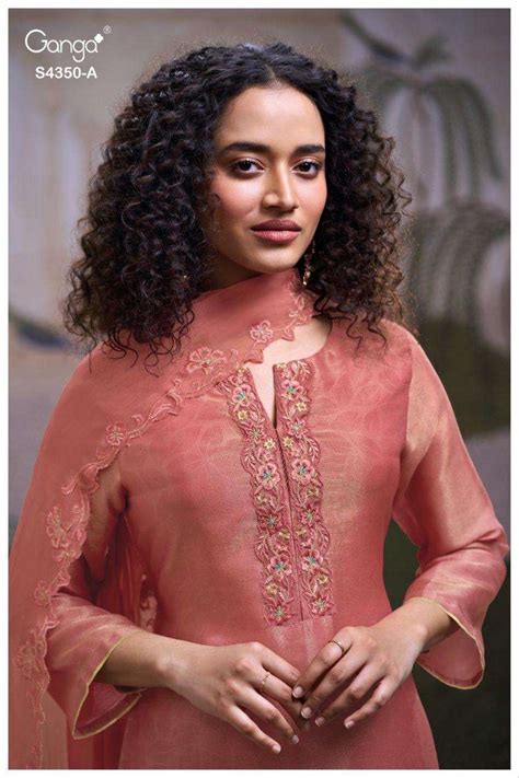 Ganga Fashion Fizara 4350 Bemberg Silk Suit Catalogue Wholesale – Amrah ...