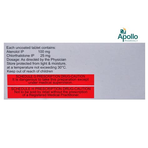 TENORIC 100MG TABLET | Uses, Side Effects, Price | Apollo Pharmacy