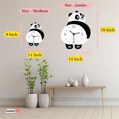 Chubby Panda -- Pendulum Wall Clock – TangyOak