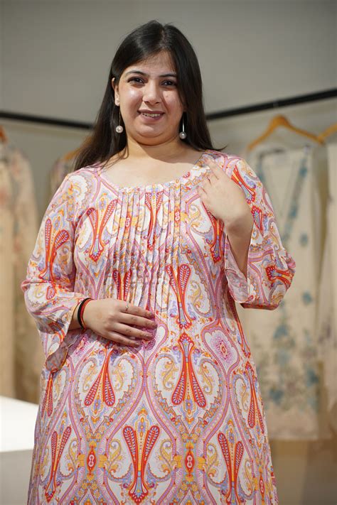 Buy Plus Size Peach Pintuck A-Line Afghani Suit | Apella - The XS to ...