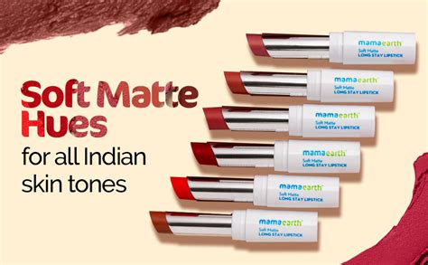 Buy Mamaearth Soft Matte Long Stay Lipsticks with Jojoba Oil & Vitamin ...