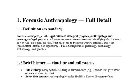 Forensic Anthropology & Botany: Key Concepts & Study Guide (Anthro Unit ...