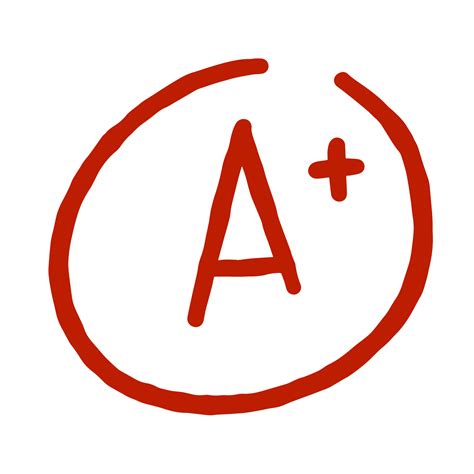 A Plus Red Grade Mark. School excellent test and exam. 10313659 Vector ...