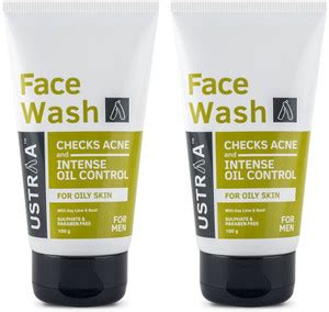 USTRAA Oily Skin - 100g x 2 | Checks Acne & Blackheads | Control Excess ...