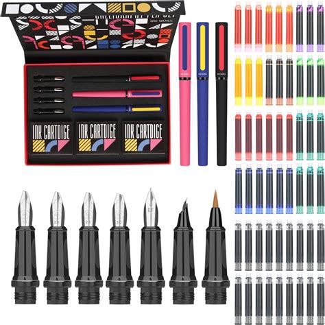 Buy GC QUILL Calligraphy Pens Set 64pcs - Calligraphy Fountain Pen Set ...