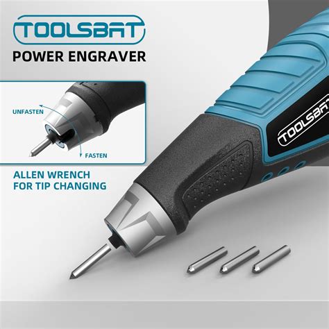 TOOLSBAT 15W Engraving Tool with 6 Bits & 2 Stencils India | Ubuy