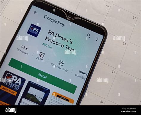 DISTRICT KATNI, INDIA - MAY 04, 2020: PA Driver practice test ...