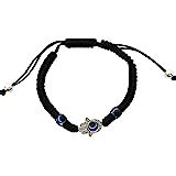 Buy Mehrunnisa Black Beads Turkish Evil Eye Hamsa Hand With Anchor ...