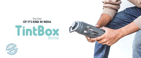 TintBox Borosilicate Glass Water Bottle with Silicone Sleeve | as seen ...