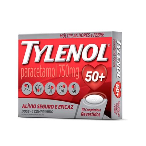 Tylenol 750mg 10 comprimidos - veja preço, bula e para que serve | Drogasil