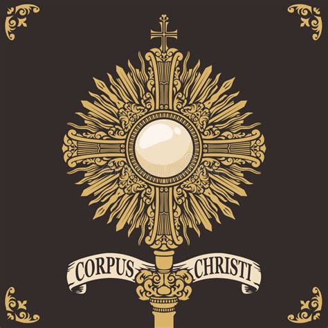 Vector Corpus Christi Poster Template Stock Vector - Illustration of ...