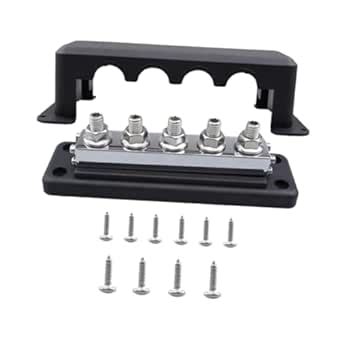 MERISHOPP®Bus Bar 300V 600A 5 Post Power Distribution Block for Marine ...