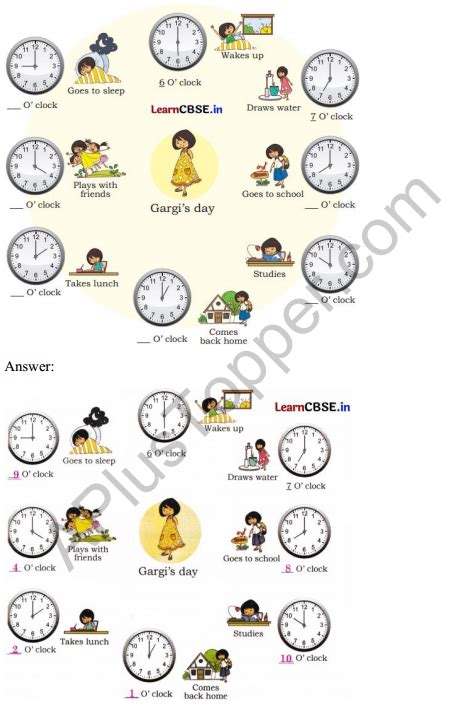Image result for Class 2 Maths Time Chapter Match