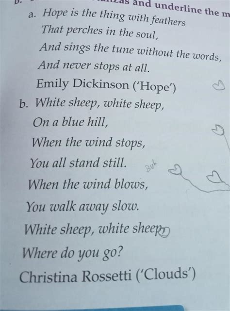 read these stanzas and underline the metaphor in each of them - Brainly.in