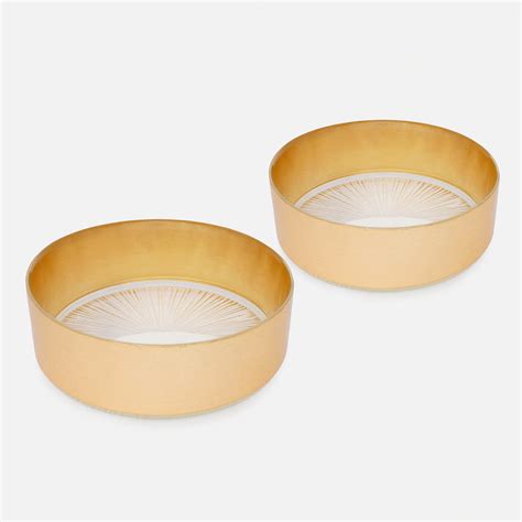 Shop Set of 2 Clear and Gold Serving Bowls with Gold Foil Rim - at Best ...