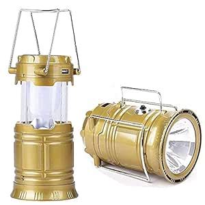 NSDS-Portable 2 in 1 Solar Rechargeable Collapsible LED Camping Lantern ...