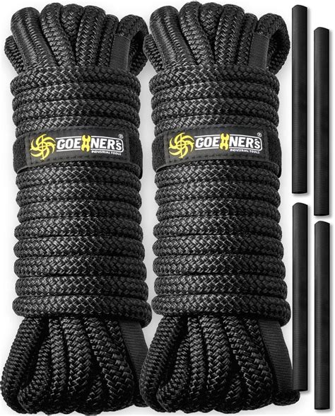 Buy 2-Pack 5/8 Inch 35 Ft Marine Dock Lines for Boats - Double Braided ...