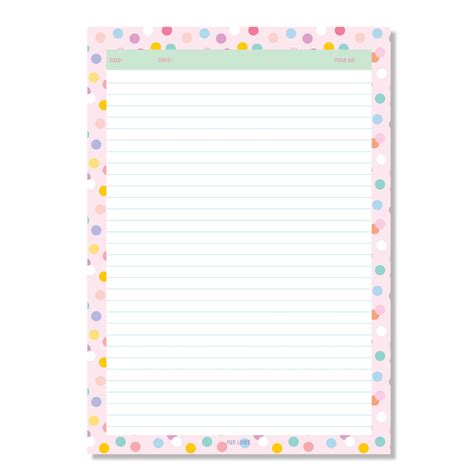 Designer A4 Project Papers For Students – Fun Lines