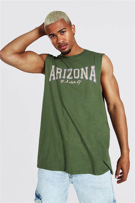 Oversized Arizona Varsity Tank | boohoo UK