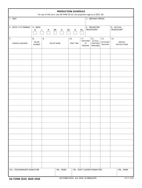 2006-2026 Form DA 3034 - Blank Fillable Template | Fill Out, Print ...