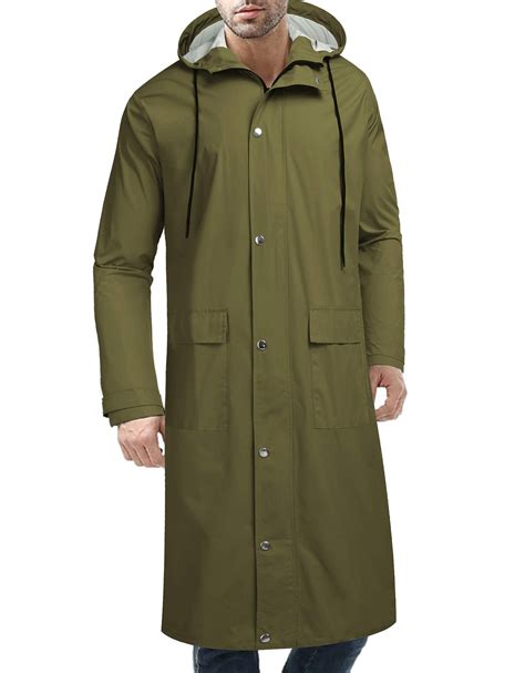 Buy COOFANDY Men's Rain Jacket with Hood Waterproof Lightweight Active ...