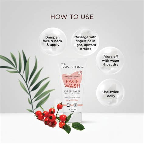 Buy The Skin Story French Red Clay & Rose Hip Oil Control Face Wash ...