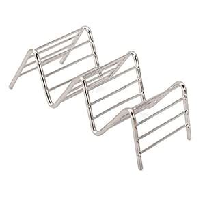 C2K Taco Holder Stainless Steel - Taco Rack/Shells/Tray Serving Tray 2 ...