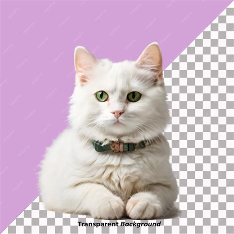 Premium Vector | White Cat Blue Eye Transparent PNG image