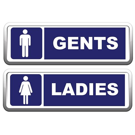 SIGNOOGLE® Gents Ladies Toilet Acrylic Laminated 3mm Sign Board Plate ...