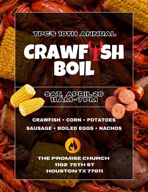 Crawfish Boil , 1102 75th St, Houston, TX, 26 April 2025 | AllEvents
