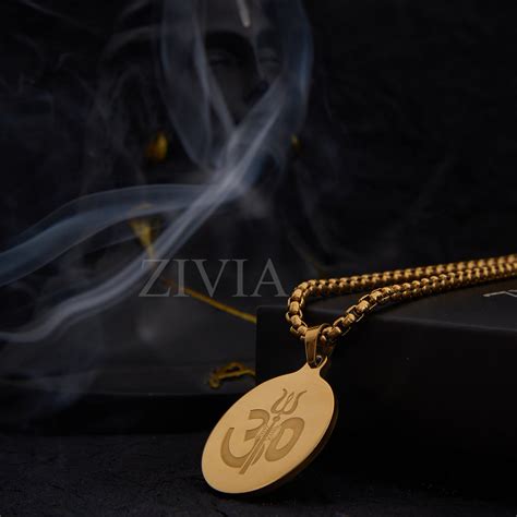 18k Trishul Om Pendant with Chain – Zivia