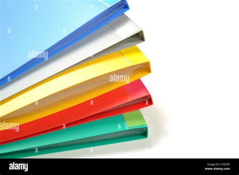 Color file folders isolated Stock Photo - Alamy