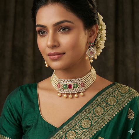 Choker Necklace _ Designer Jewellery Choker Set Online in Hyderabad ...