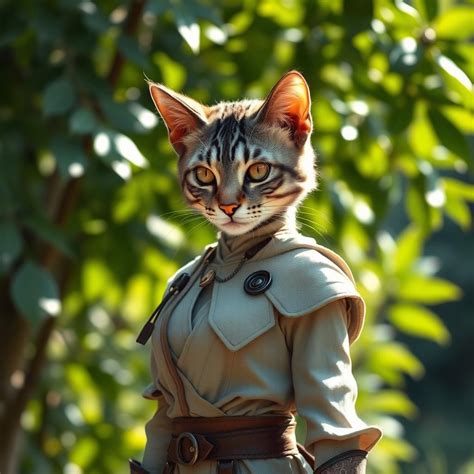 Enchanting Blue-Grey Tabaxi: The Elegant Feline