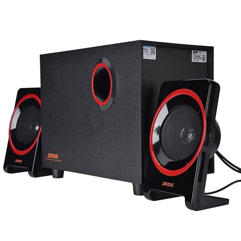 MYNVY Wooden Computer Speaker, Portable Wood USB 2.1 Wired Speakers ...