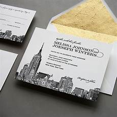 Wedding Invitations Nyc by New New York City Skyline Wedding Invitation By Steel Wedding Invitations Nyc