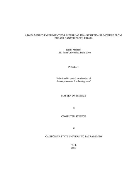 Adataminingexperimentforinferringtranscriptionalmodulefrombreastcancerp ...