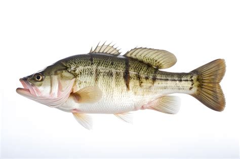 Premium Photo | Bass fish isolated on white background ai generative