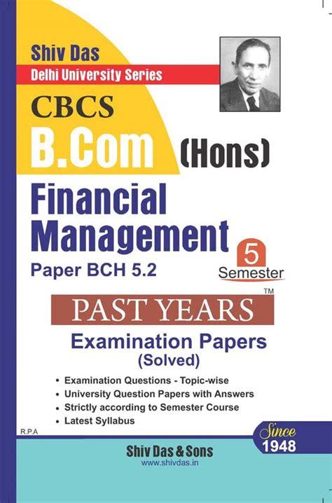 Buy FINANCIAL MANAGEMENT B.COM HONS. 5TH SEMESTER DELHI UNIVERSITY FOR ...