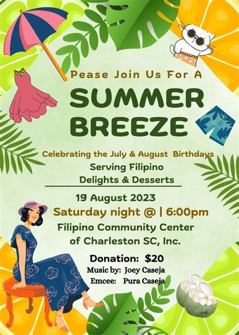 Summer Breeze July & August Birthdays Celebration , Filipino Community ...