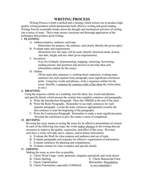 Writing Process Outlines 的图像结果