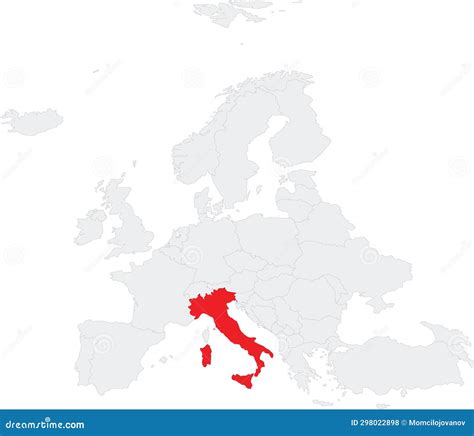 Location Map of the ITALIAN REPUBLIC, EUROPE Stock Vector ...