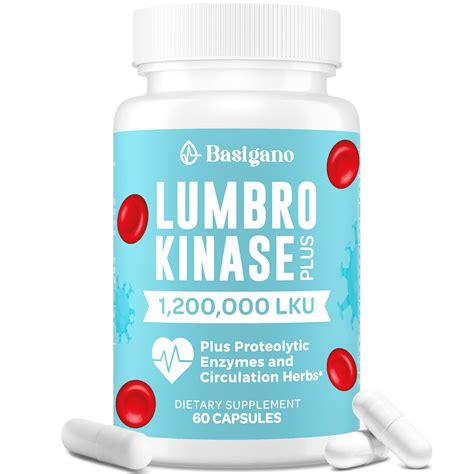 Lumbrokinase Supplement 1 2 Million Lku 120mg Capsules Potent ...