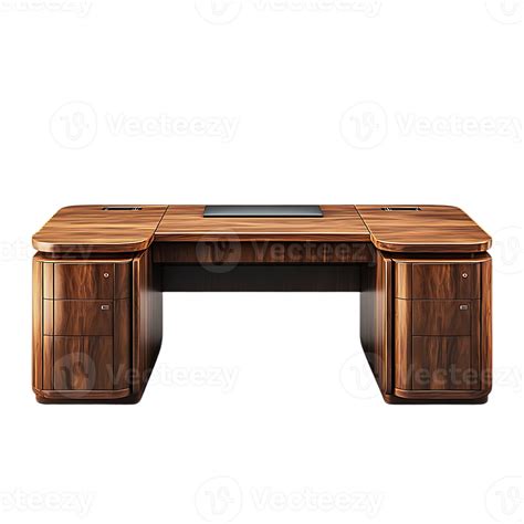 Elegant Wooden Desk with Transparent Background for a Sophisticated ...