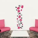 Decal O Decal 100 cm Pink Floral Vine Art Wall Stickers (PVC Vinyl ...